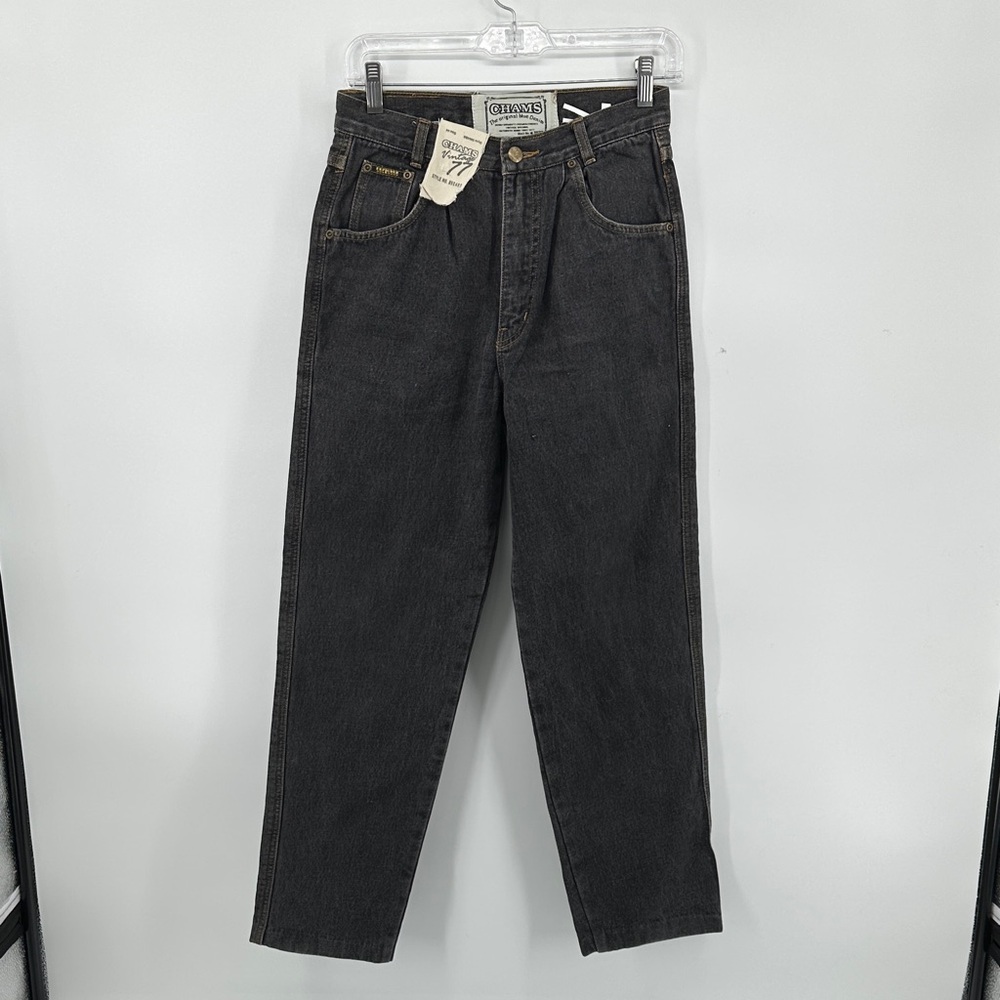 VTG Y2K Hip Hop Baggy Fabric Lined Comfort Black Relaxed Fit Jeans Sz28